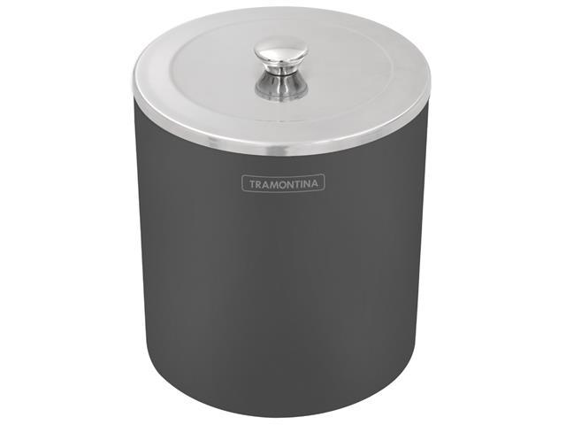 Lixeira Útil com Tampa Tramontina Preta 5 Litros - 1
