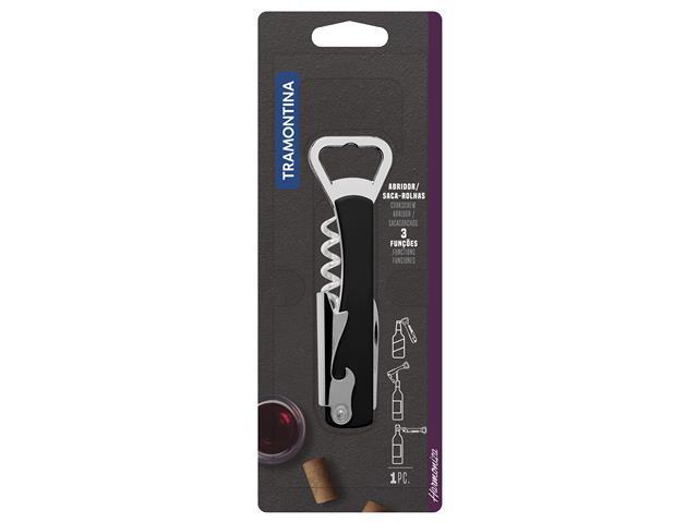 Abridor/ Saca Rolha Tramontina Utilita Preto Inox - 2