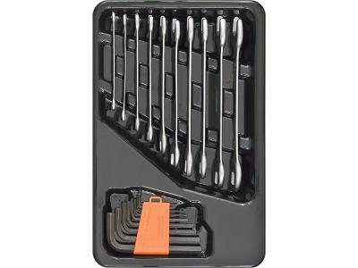 Módulo de Chaves Fixas e Hexagonais Tramontina 19 Peças