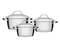 Jogo de Panelas Tramontina Allegra Aço Inox 3 Peças - 1