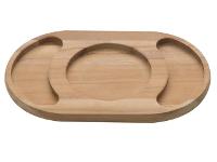 Petisqueira Tramontina Oval em Madeira Eucalipto com Divisórias - 1