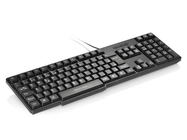 Teclado Multilaser Slim preto USB - 1