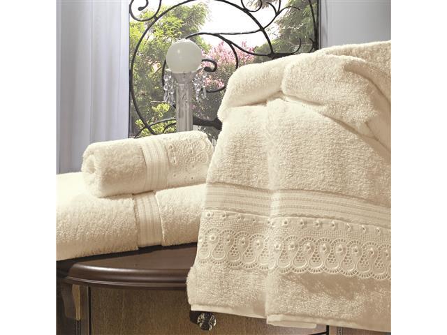 Kit Toalha Social Bordada/Rendada Buettner Perola 2 Peças - 4