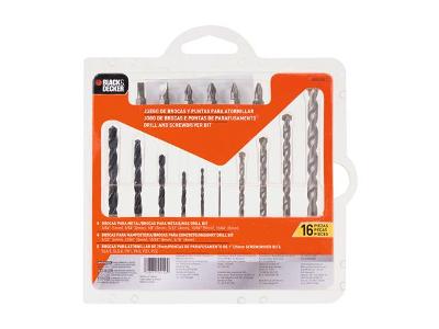 Jogo de Brocas e Bits 16 Peças BD0130CS BLACK+DECKER