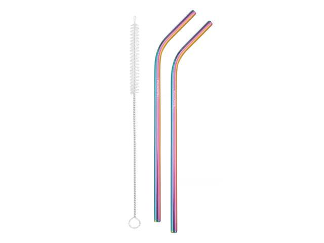 Jogo de Canudos Inox Reutilizável Tramontina 2 Peças com Escova - 1