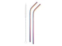 Jogo de Canudos Inox Reutilizável Tramontina 2 Peças com Escova - 1