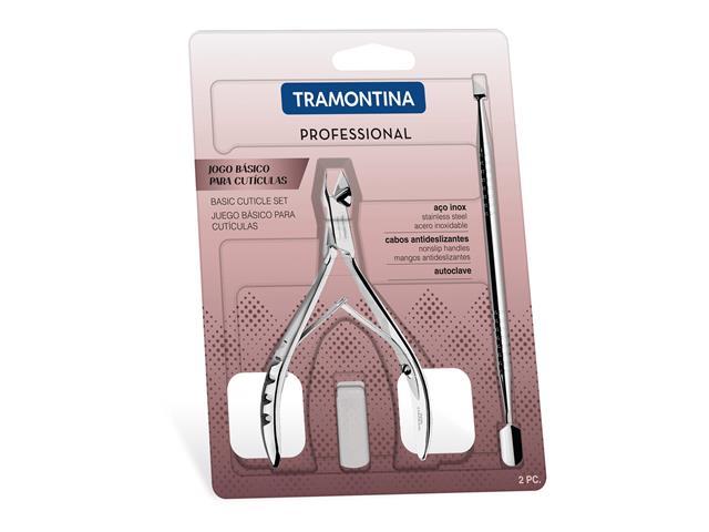 Kit Básico para Cutículas Tramontina em Aço Inox 2 Peças - 2