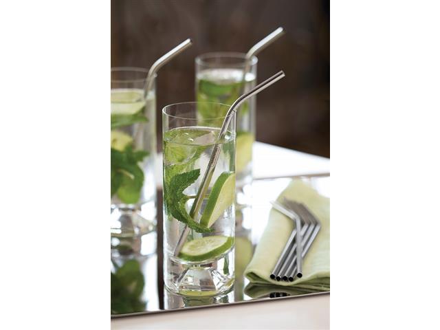 Jogo de Canudos Inox Reutilizável Tramontina 4 Peças com Escova - 3