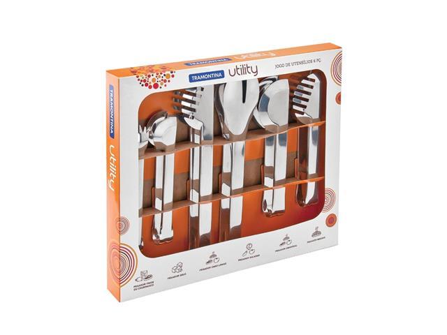 Jogo de Utensílios Tramontina Utility em Aço Inox 6 Peças - 2