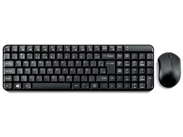 Teclado e Mouse Sem Fio Multilaser 2.4 Ghz Multimidia Preto USB TC183 - 1