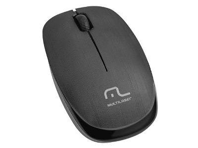 Mouse Sem Fio Multilaser 2.4 Ghz 1200 Dpi Preto USB MO251
