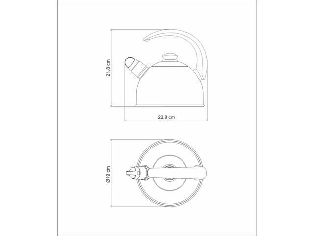 Chaleira Tramontina Inox com Apito 2,1 Litros - 4