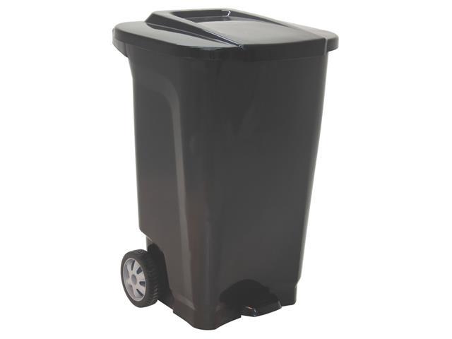 Lixeira Tramontina T-Force Preta com Rodas 100 Litros - 1