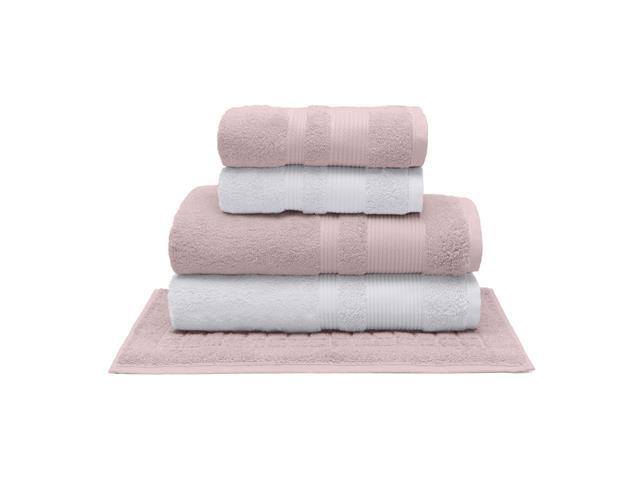 Jogo Banho Buettner Aliance 3294 Dusty Rose e Branco 5 Peças - 1