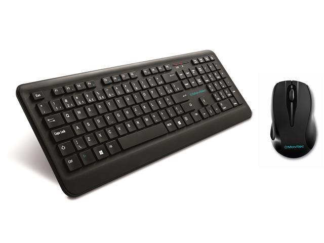 Combo Teclado e Mouse Sem Fio Movitec Preto - 1