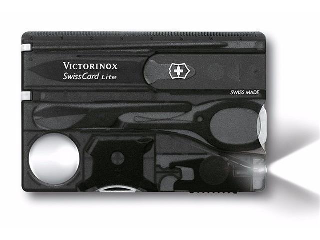 SwissCard Victorinox Lite Translucido Preto - 2