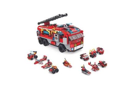 Blocos de Montar Multikids BR1200 Cubic Caminhão de Bombeiro 558 Peças