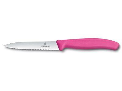 Faca Victorinox Swiss Classic Lâmina Serrilhada Rosa 10CM