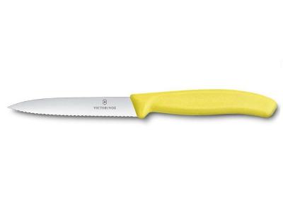 Faca Victorinox Swiss Classic Lâmina Serrilhada Amarelo 10CM