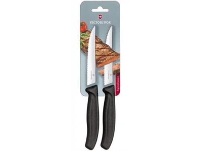 Faca para Carnes Victorinox Swiss Classic Serrilhada Preta 2 Peças