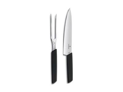 Conjunto Faca e Garfo  Carnes Victorinox Swiss Modern Black 2 Peças