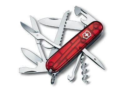 Canivete Victorinox Huntsman Vermelho Translúcido em Blister