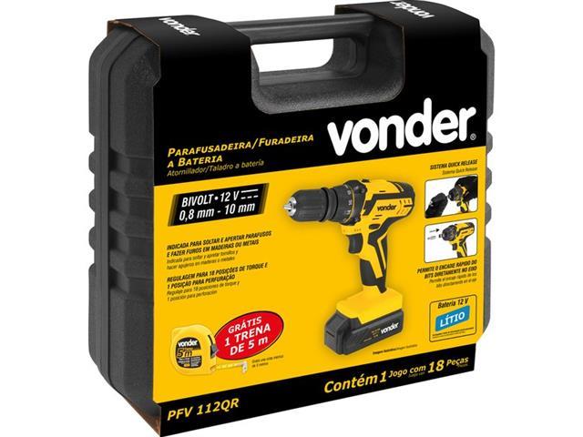 Parafusadeira/Furadeira Vonder PFV112QR a Bateria 12V Bivolt - 4