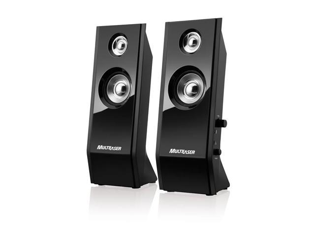 Caixa de Som Multilaser  2.0 8W Rms Shadow Black Piano USB SP091 - 1