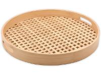 Bandeja de Bambu Oikos Vazada Redonda Grande 40CM - 1