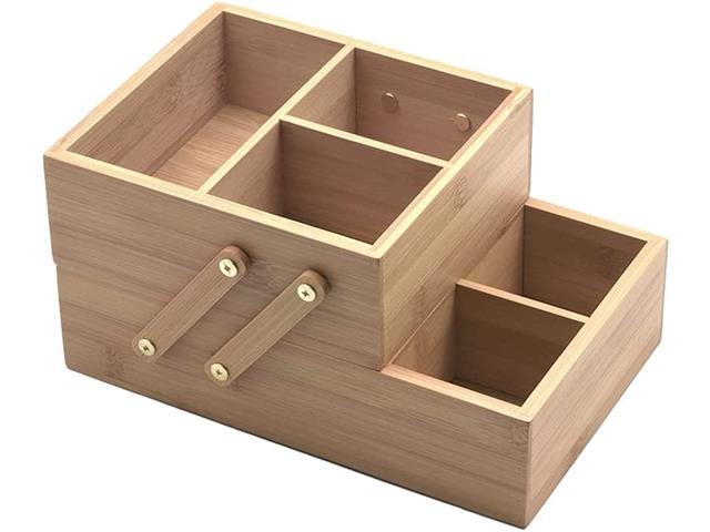 Caixa Organizadora Oikos de Bambu 2 Andares - 1