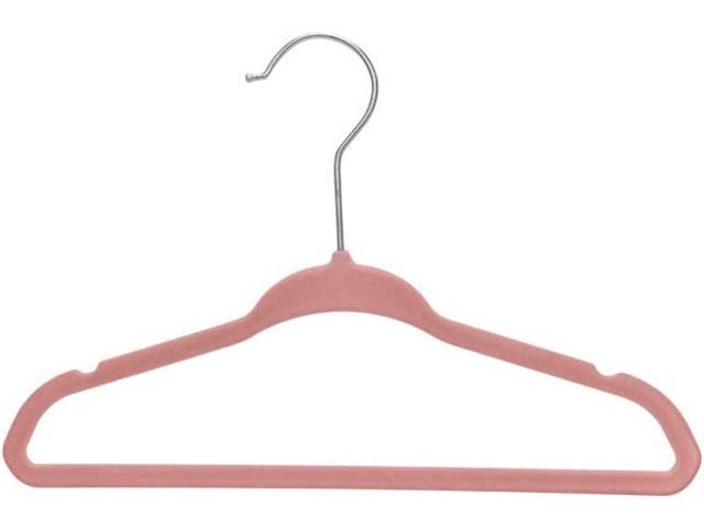 Conjunto Cabide Infantil Oikos de Veludo com Gancho 10 Peças Rosa - 1