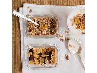 Pote Hermético de Vidro Oikos com Tampa Transparente Retangular 160ML - 2