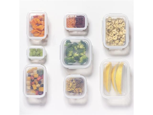 Pote Hermético de Vidro Oikos com Tampa Transparente 1,040 Litros - 2