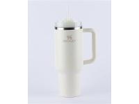 Copo com Canudo Stanley Quencher 2.0 Branco Cream 1,180 Litros - 2