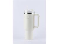Copo com Canudo Stanley Quencher 2.0 Branco Cream 1,180 Litros - 4