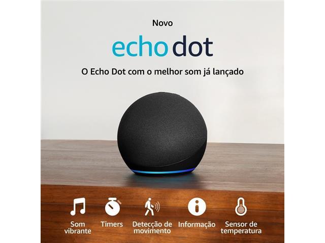 Echo Dot 5ª Geração Amazon Smart Speaker C/Alexa WiFi Bluetooth Preto - 2