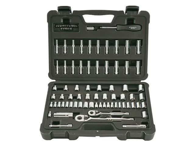 Jogo De Soquetes Encaixe Mm E Pol - 85 Pcs Stanley - 1