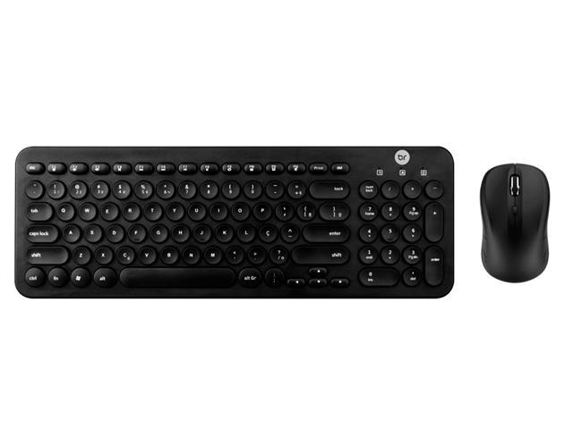 Combo Bright Escritório Slim Teclado e Mouse Sem Fio - 1