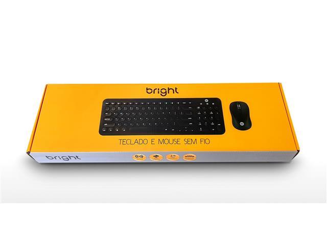 Combo Bright Escritório Slim Teclado e Mouse Sem Fio - 2