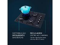 Cooktop a Gás 4 Bocas Mondial Preto/Inox Bivolt CTG-01 - 3