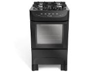 Fogão Mueller Preto fosco 4 Bocas com mesa de vidro MFI4BB - 1