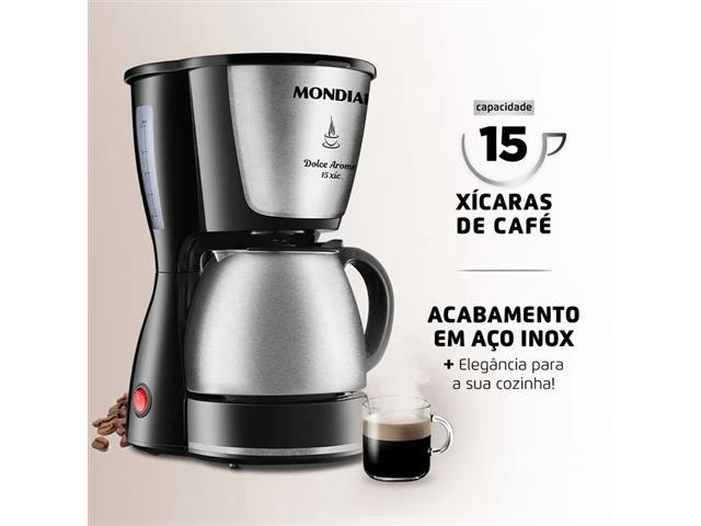 Cafeteira Elétrica Mondial C-34JI-15X Dolce Arome Inox 15 Xícaras 110V - 2