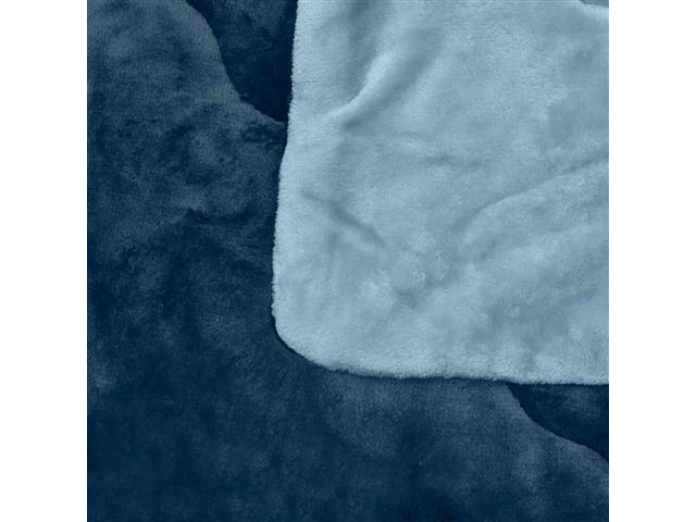Edredom de Solteiro Buettner Plush Flannel Azul Jeans - 2