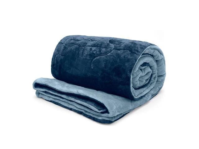 Edredom de Solteiro Buettner Plush Flannel Azul Jeans - 3