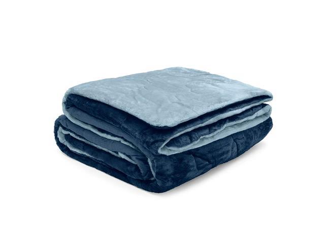 Edredom de Solteiro Buettner Plush Flannel Azul Jeans - 4