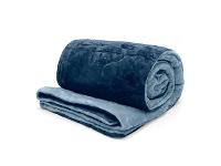 Edredom de Solteiro Buettner Plush Flannel Azul Jeans - 3