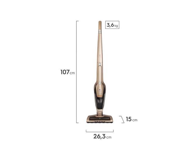 Aspirador de Pó Vertical Electrolux Ergorapido 2 em 1 Dourado Bivolt - 2