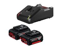 Kit de 2 Baterias GBA 18V 4Ah + Carregador Bosch GAL 18V-40 Bivolt - 1