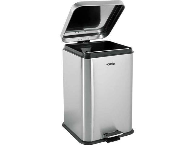 Lixeira Retangular Vonder 20 Litros Inox - 3