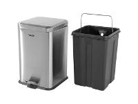 Lixeira Retangular Vonder 20 Litros Inox - 4